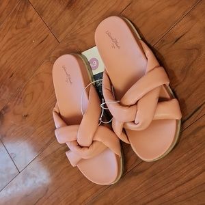NEW Coral Pink Sandal Slides